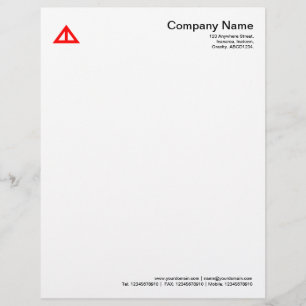 Driehoekige Vorm 02 - Rood Briefhoofd Ontwerp