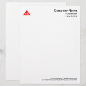 Driehoekige Vorm 02 - Rood Briefhoofd Ontwerp (Voorkant / Achterkant)