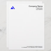 Driehoekige vorm 03 - blauw briefhoofd (Voorkant / Achterkant)