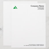 Driehoekige vorm 03 - groen gras briefhoofd (Voorkant / Achterkant)