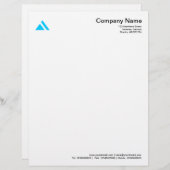 Driehoekige vorm 03 - Sky Blue Gepersonaliseerd Briefhoofd (Voorkant / Achterkant)