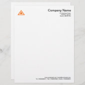 Driehoekige vorm — Oranje Briefhoofd Ontwerp (Voorkant / Achterkant)