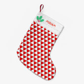 Driehoekige Vorm Patroon Kleine Kerstsok (Voorkant (Hangend))