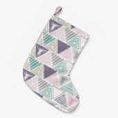 Driehoekige vormen, met de hand getekende  stijl. kleine kerstsok (Voorkant (Hangend))