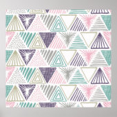 Driehoekige vormen, met de hand getekende  stijl. poster (Voorkant)