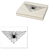 Driehoekige web met grote spin voor Halloween Rubberstempel (Gestempeld)