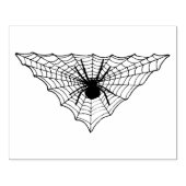 Driehoekige web met grote spin voor Halloween Rubberstempel (Afrduk)