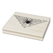 Driehoekige web met grote spin voor Halloween Rubberstempel (Stempel)