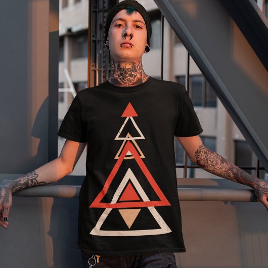 Driehoekkleur Hipster T-shirt