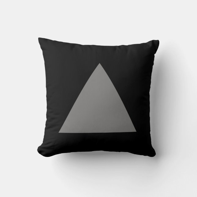 Driehoekkleuren - 50-pc grijs met zwart kussen (Voorkant)