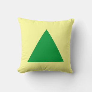 Driehoekkleuren - Groen en lichtgeel Kussen