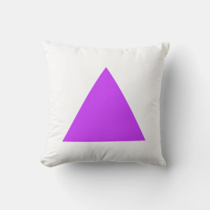 Driehoekkleuren - Neon Paars met wit Kussen