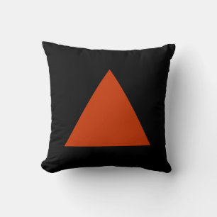 Driehoekkleuren - Rood brick en zwart Kussen