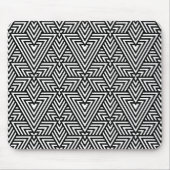 Driehoekloze driehoek zwart-wit kunstdeco muismat (Voorkant)