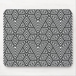 Driehoekloze driehoek zwart-wit kunstdeco muismat