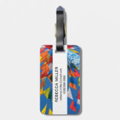 Driehoekmarkering van de vlag bagagelabel (Achterkant verticaal)