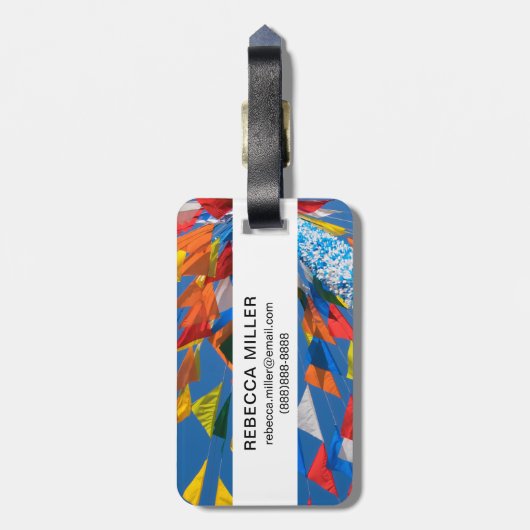 Driehoekmarkering van de vlag bagagelabel (Achterkant verticaal)