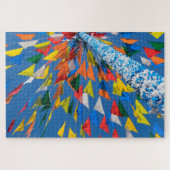 Driehoekmarkering van de vlag legpuzzel (Horizontaal)