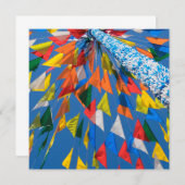 Driehoekmarkering van de vlag notitiekaartje (Voorkant / Achterkant)