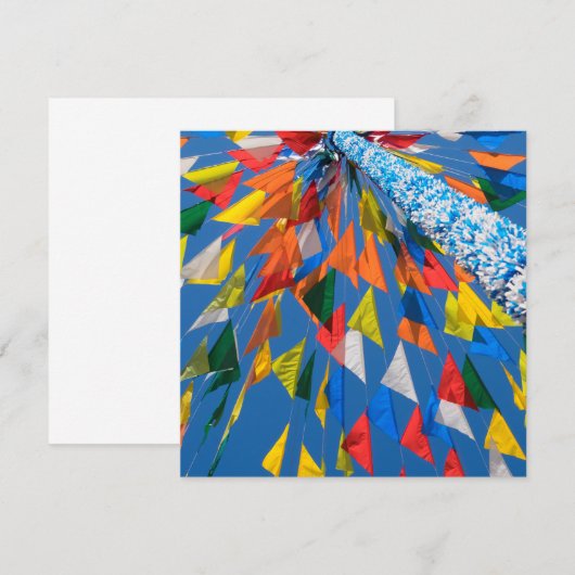 Driehoekmarkering van de vlag notitiekaartje (Voorkant / Achterkant)