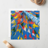 Driehoekmarkering van de vlag notitiekaartje (Voorkant / Achterkant in situ)