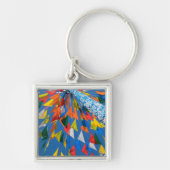 Driehoekmarkering van de vlag sleutelhanger (Voorkant)