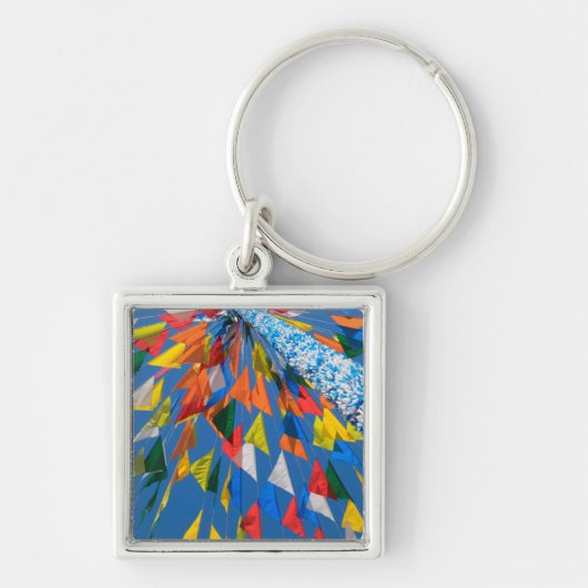 Driehoekmarkering van de vlag sleutelhanger (Voorkant)