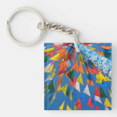 Driehoekmarkering van de vlag sleutelhanger (Voorkant)