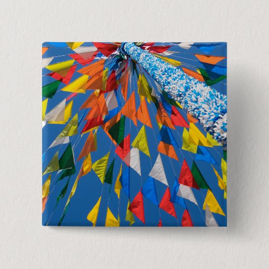 Driehoekmarkering van de vlag vierkante button 5,1 cm (Voorkant)