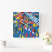 Driehoekmarkering van de vlag vierkante klok (Huis)