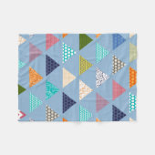 driehoeksblauw fleece deken (Voorkant (Horizontaal))