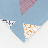 driehoeksblauw fleece deken (Hoek)