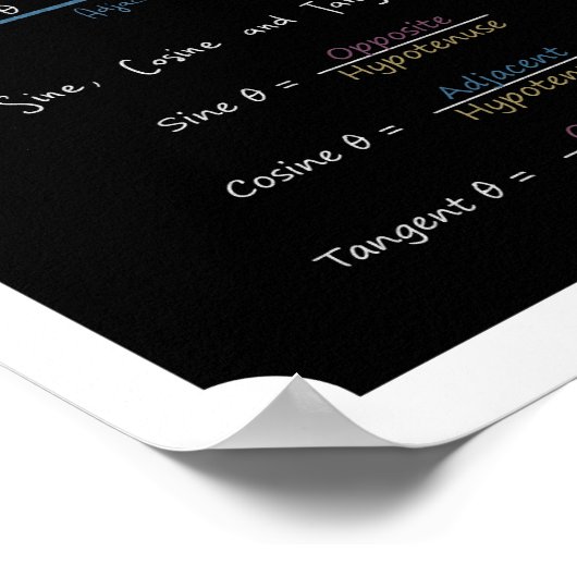 Driehoeksdriehoeksmeting Onderwijsbord Poster (Hoek)