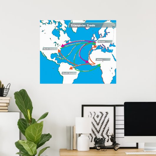 driehoekshandel poster (Thuiskantoor)