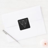 Driehoeksheilig geometrieontwerp vierkante sticker (Envelop)