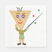 Driehoeksketter papier Napels Servet (Voorkant)