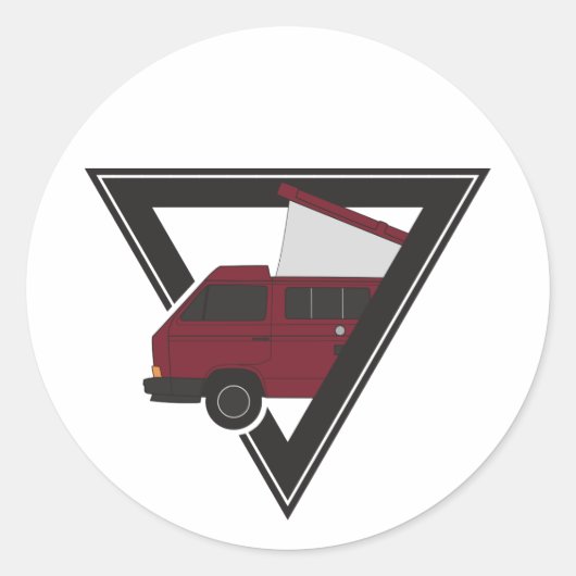driehoeksmarabus ronde sticker (Voorkant)