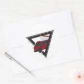 driehoeksmarabus ronde sticker (Envelop)