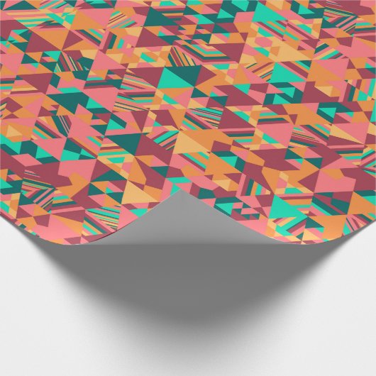 Driehoeksmozaïek in sinaasappel cadeaupapier (Hoek)