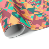 Driehoeksmozaïek in sinaasappel cadeaupapier (Rol Hoek)
