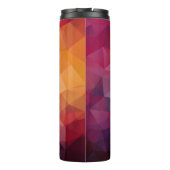 driehoeksmozaïekachtergrond met transparantie in thermosbeker (Achterkant)