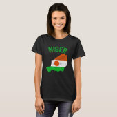Driehoekspatriottische kaart voor de Niger-vlag T-shirt (Voorkant volledig)