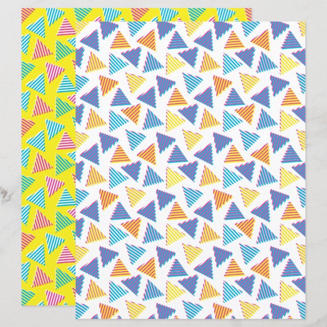 Driehoekspatroon 80/90 Retro Neon (Voorkant / Achterkant)