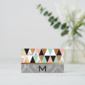 Driehoekspatroon | Achtergrond schadegeval Visitekaartje (Staand voorkant)