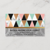 Driehoekspatroon | Achtergrond schadegeval Visitekaartje (Achterkant)