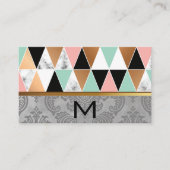 Driehoekspatroon | Achtergrond schadegeval Visitekaartje (Voorkant)