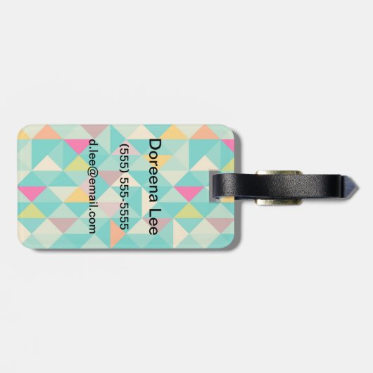 Driehoekspatroon Bagagelabel (Achterkant horizontaal)
