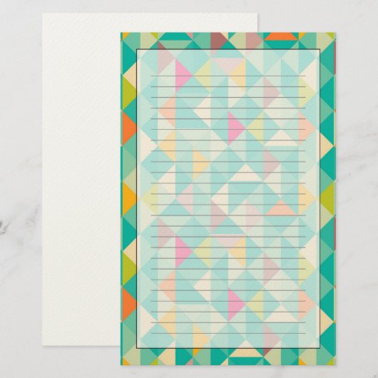 Driehoekspatroon Briefpapier (Voorkant / Achterkant)