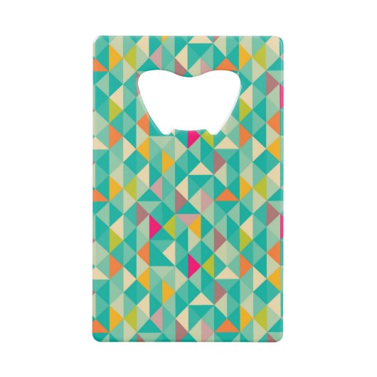 Driehoekspatroon Creditkaart Flessenopener (Voorkant)