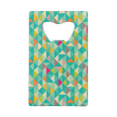 Driehoekspatroon Creditkaart Flessenopener (Achterkant)